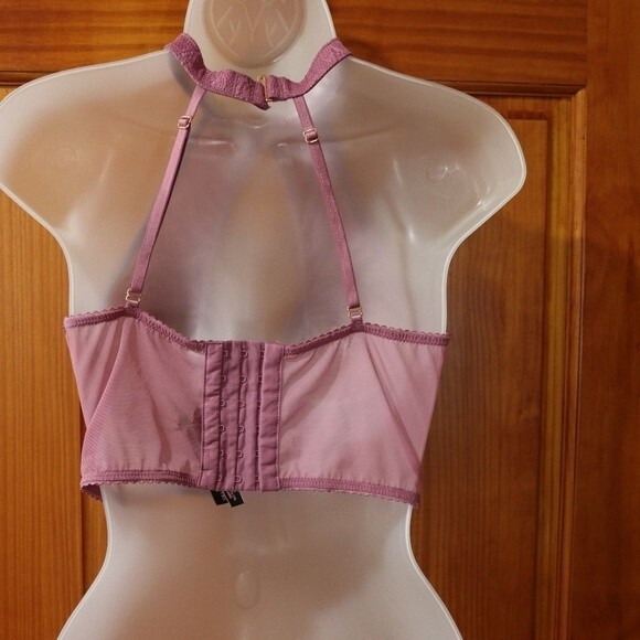 Victoria’s Secret Very Sexy Unlined Plunge Purple Strappy Bralette Medium - Picture 5 of 16